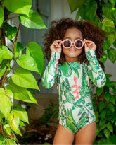 Vestido de Baño Manga Larga Loro Plantas Pepita & Me Modelo